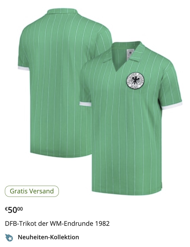 Das grüne DFB Trikot von 1982