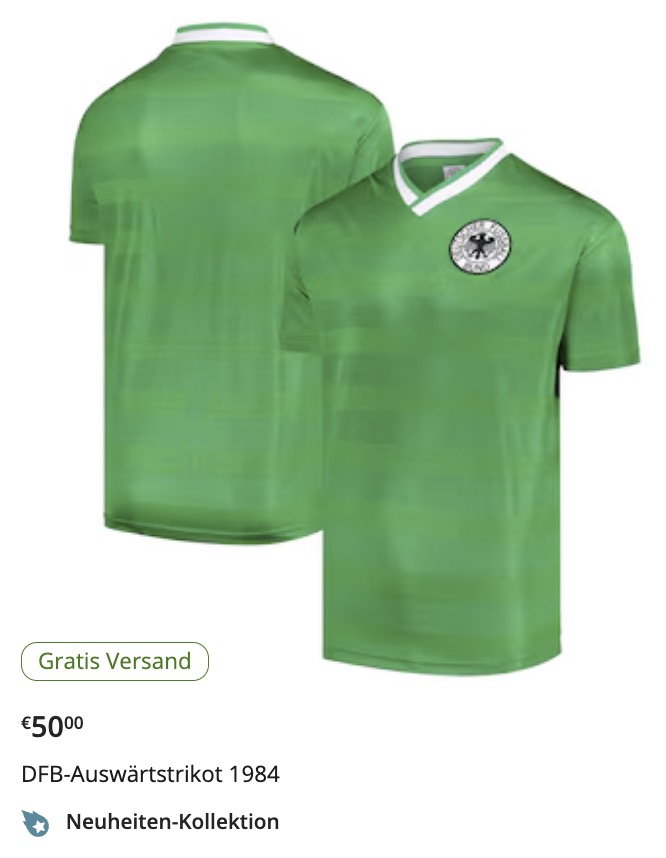Das grüne DFB Trikot von 1984